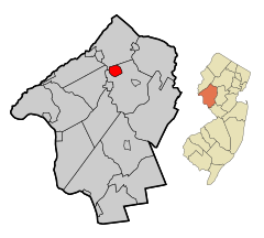 Hunterdon County New Jersey Incorporated and Unincorporated areas High Bridge Highlighted.svg
