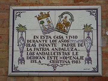 Isla Cristina placa Blas Infante