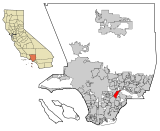 LA County Incorporated Areas Pico Rivera highlighted.svg