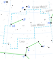 Leo Minor constellation map
