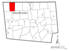 Map of South Creek Township, Bradford County, Pennsylvania Highlighted.png