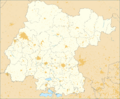 Mexico Guanajuato location map (urban areas)