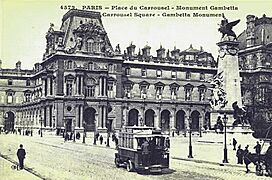 Paris Monument à Gambetta Carte postale vers 1910