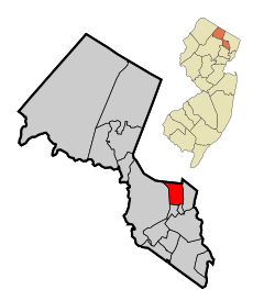 Passaic County New Jersey Incorporated and Unincorporated areas North Haledon Highlighted.svg
