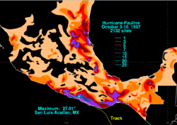 Archivo:Pauline 1997 rainfall