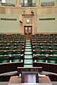 Sejm Plenary Hall viewed from the rostrum