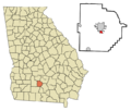 Tift County Georgia Incorporated and Unincorporated areas Unionville Highlighted