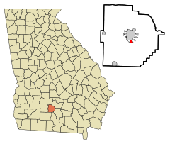 Tift County Georgia Incorporated and Unincorporated areas Unionville Highlighted.svg