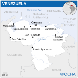 Venezuela - Location Map (2013) - VEN - UNOCHA.svg