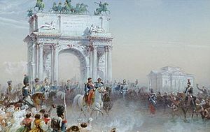 Archivo:Vittorio Emanuele II e Napoleone III a Milano