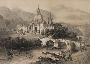Archivo:1850, España artística y monumental, vistas y descripción de los sitios y monumentos más notables de españa, vol 3, San Ignacio de Loyola en Guipúzcoa (cropped)