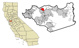 Contra Costa County California Incorporated and Unincorporated areas Vine Hill Highlighted.svg