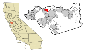 Archivo:Contra Costa County California Incorporated and Unincorporated areas Vine Hill Highlighted