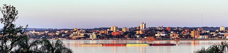 Encarnación skyline from Posadas