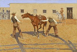 His First Leson, 1903, by Frederic S. Remington