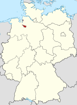 Locator map Bremen in Germany.svg