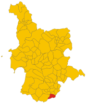 Map of comune of Gonnostramatza (province of Oristano, region Sardinia, Italy) - 2016.svg