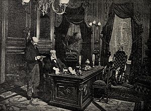 Archivo:Palacio de los Marqueses de Linares, despacho, de Franzen, Blanco y Negro, 28-03-1896