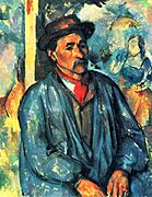 Paysan à la blouse bleue, par Paul Cézanne, Yorck