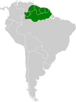 Distribución geográfica del pájaro capuchino.