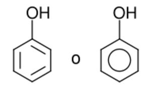 Phenol chemical structure es.svg