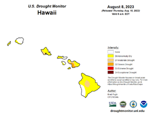 Archivo:U.S. Drought Monitor for Hawaii 2023-08-08