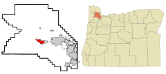 Washington County Oregon Incorporated and Unincorporated areas Forest Grove Highlighted.svg