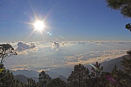Amanecer en el Cerro Las Minas, el punto mas alto de Honduras