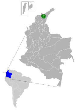 Distribución de Chaetocercus astreans