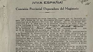 Archivo:Comisión Provincial Depuradora del Magisterio. Archivo General de la Administración. AGA. Alcalá de Henares