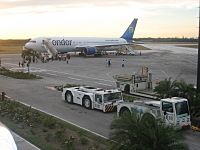 Archivo:Cuba- Condor Airplane at Holguín Airport