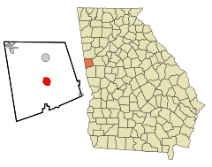 Heard County Georgia Incorporated and Unincorporated areas Franklin Highlighted.svg