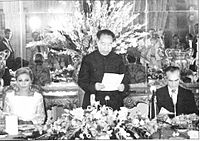 Hua Guofeng with Shah Mohammad Reza Pahlavi during a state visit in Iran.jpg