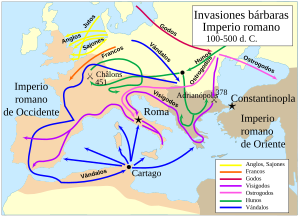 Archivo:Invasiones bárbaras Imperio romano-es
