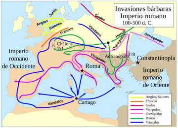 Archivo:Invasiones bárbaras Imperio romano-es