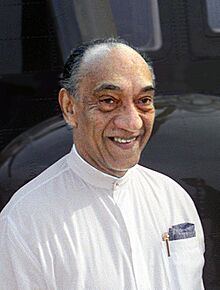 J. R. Jayawardene, President of the Democratic Socialist Republic of Sri Lanka on June 20, 1984.jpg