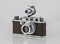 LEI0260 197 Leica IIIa - Sn. 206617 1936-M39 Front view - Zusatzsucher VIOOH Lyre Skape-Bearbeitet