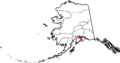Map of Alaska highlighting Anchorage Municipality
