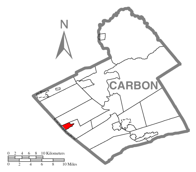 Archivo Map of Lansford, Carbon County, Pennsylvania Highlighted