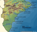 Mapa físico de la provincia de Alicante (España)