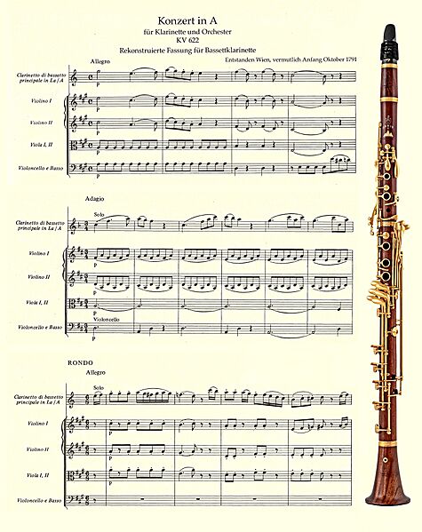 Mozart KV 622 cl F