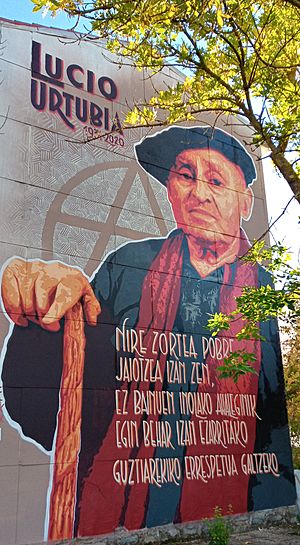 Archivo:Mural del anarquista Lucio Urtubia en Errekaleor, Vitoria-Gasteiz