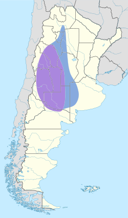 Distribución geográfica de la monterita canela.