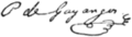Signature of Pascual de Gayangos y Arce (1809–1897)