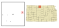 Smith County Kansas Incorporated and Unincorporated areas Lebanon Highlighted