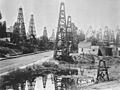The first oil district in Los Angeles, Toluca Street, ca.1895-1901 (CHS-3686)