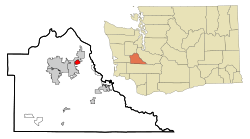 Thurston County Washington Incorporated and Unincorporated areas Tanglewilde-Thompson Place Highlighted.svg
