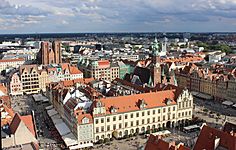 Widok na Wrocław z Bazyliki św. Elżbiety Węgierskiej