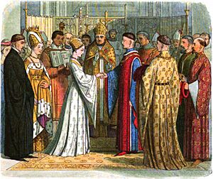 Archivo:A Chronicle of England - Page 373 - Marriage of Henry V and Katherine of France