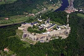 Aerial photo of Festung Königstein, October 2008